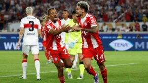 Luis Díaz en su debut con el Bayern Múnich en la Bundesliga 2025-2026.