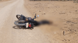 Escena del crimen en zona rural de Uribia donde asesinaron a un joven indígena wayúu