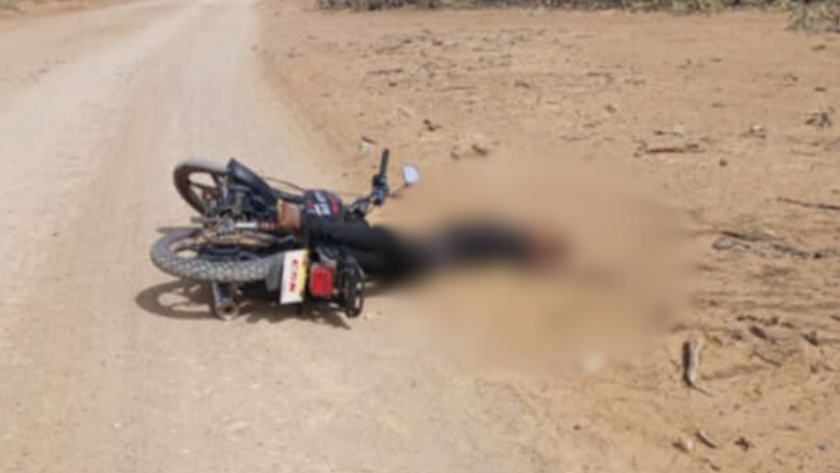 Escena del crimen en zona rural de Uribia donde asesinaron a un joven indígena wayúu