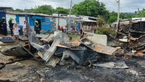 incendio en el barrio El Bosque