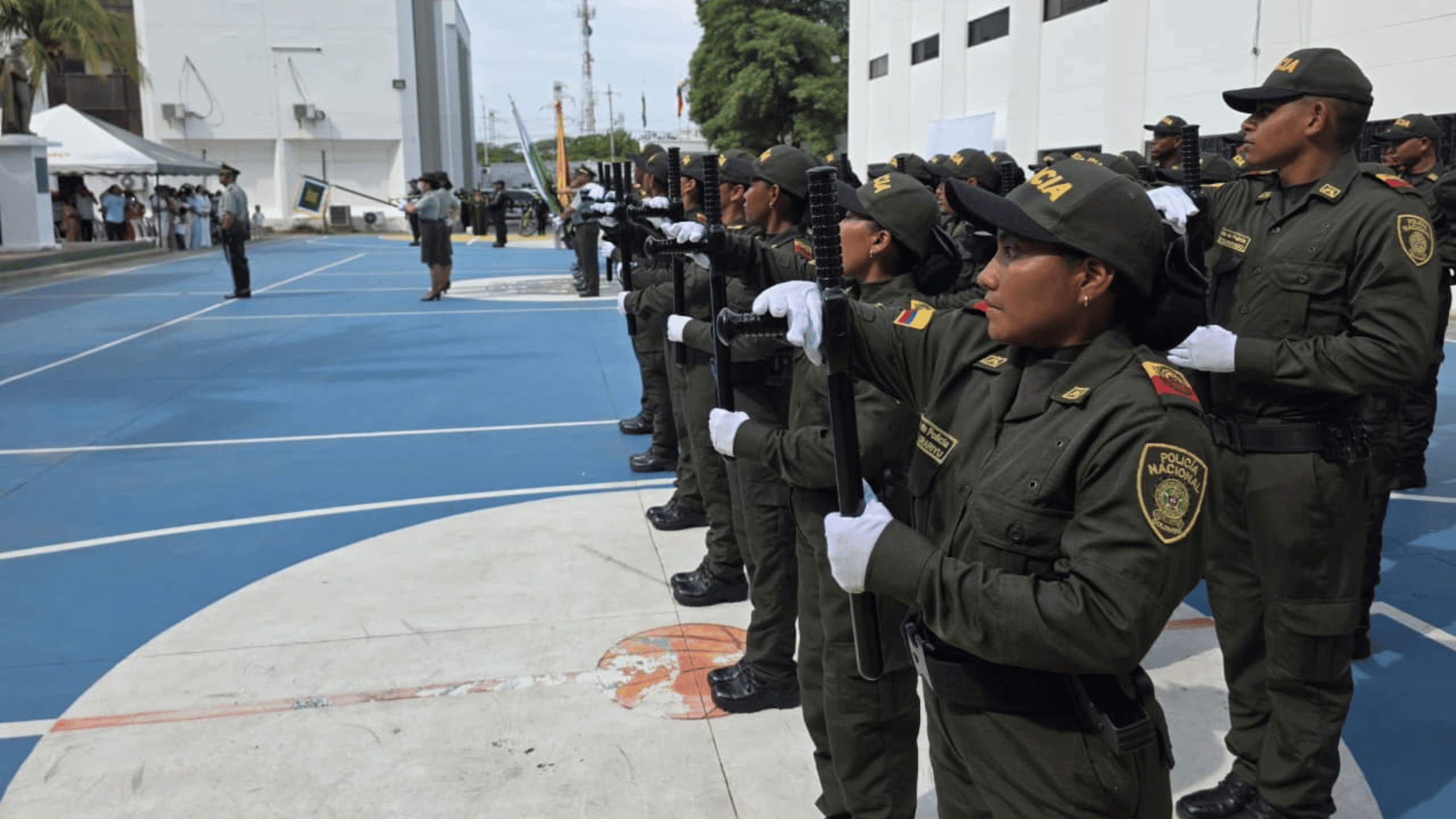 juramento a la bandera Policía Guajira