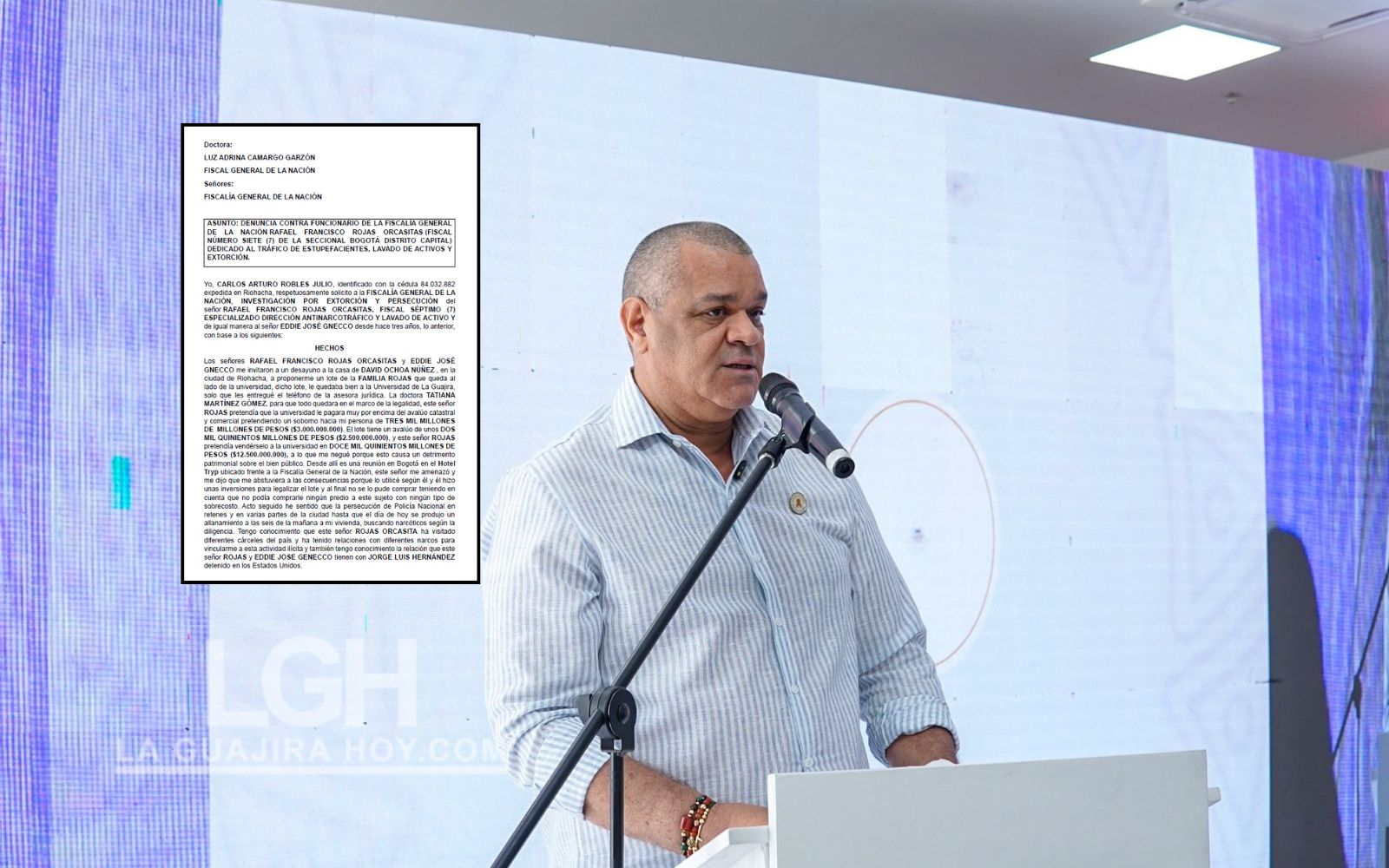 rector Universidad de La Guajira extorsión