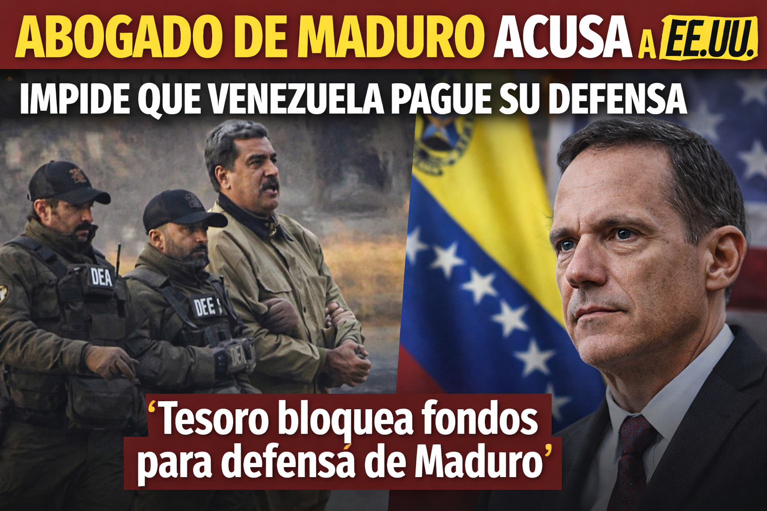 Tesoro EE. UU. bloquea pago defensa de Maduro