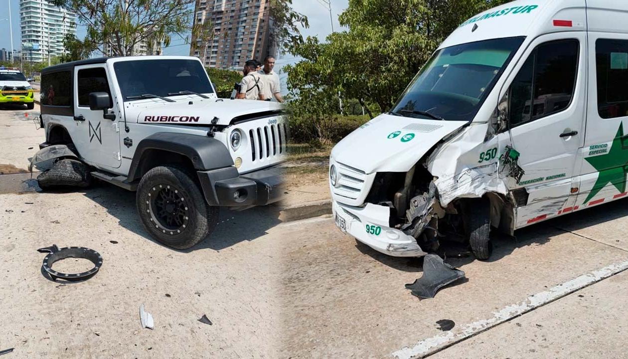accidente vía Puerto Colombia Barranquilla