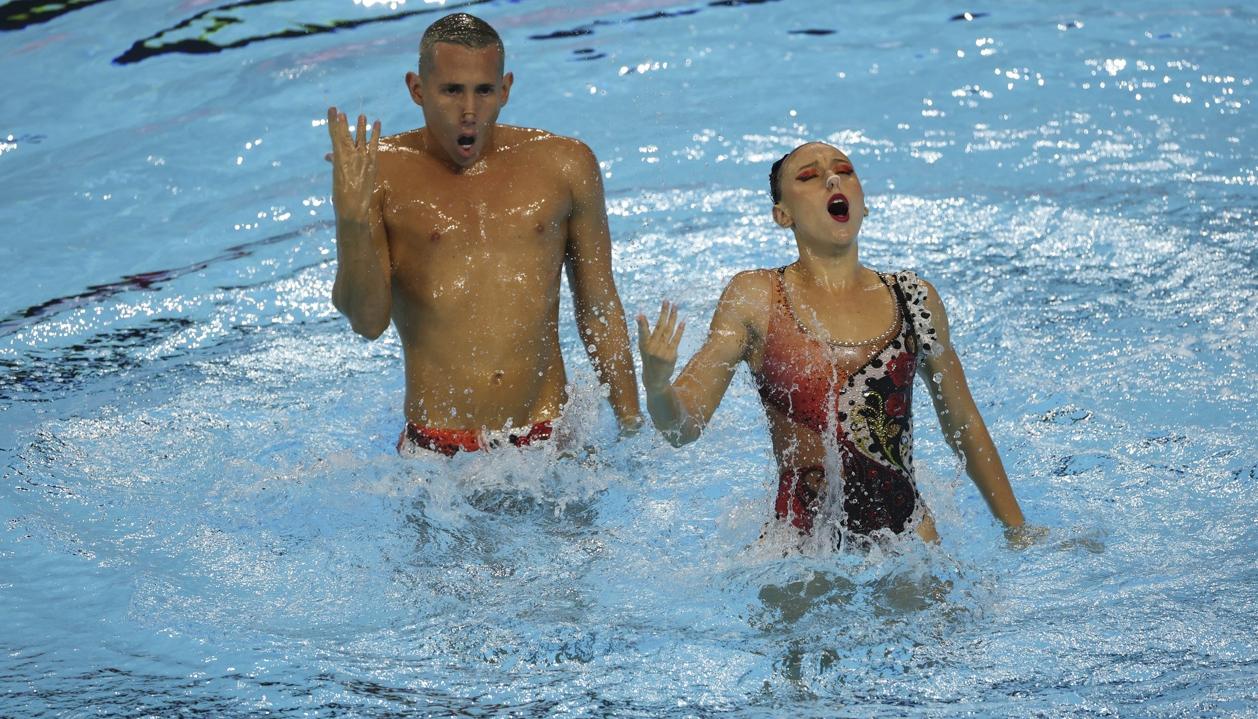 Colombia plata natación artística París